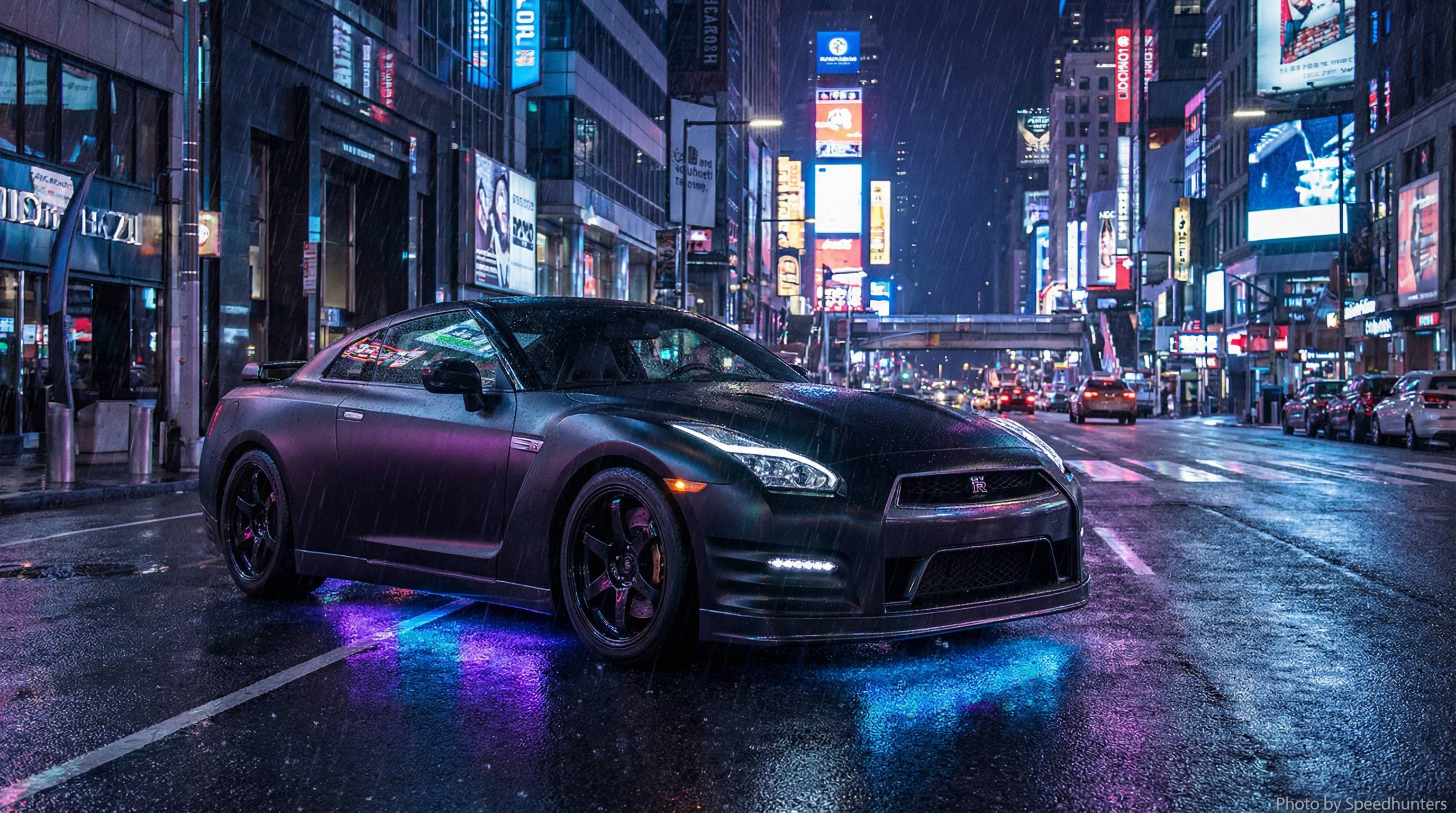 黄色仓库夜间改装车视频